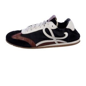 Iconic Loewe Black and Brown Casual Lace-Up Sneaker Size 40